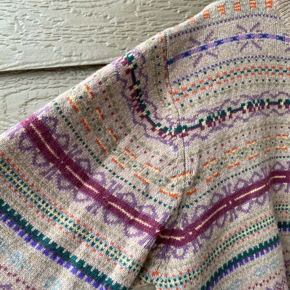 JOS. A. BANK Lambswool Fair Isle Nordic Men's Pullover Sweater Size Large fall - Picture 12 of 13